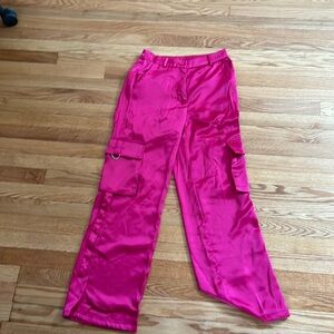Satin cargo pants